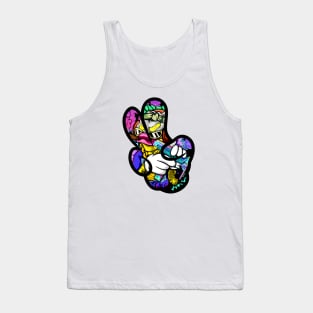 Cool peace sign hand gesture drawing Tank Top